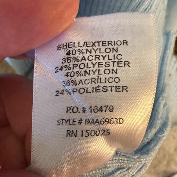 Light Blue V-Neck Sweater Dress with oversized Sleeves size large - Picture 14 of 14